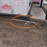 Shallow water line depth found during frame inspection in Atascocita, TX 
