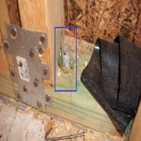 Wall anchor missing nut found during home inspection in Houston, TX 
