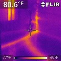 Hot water lines installed in concrete slab observed during home inspection 